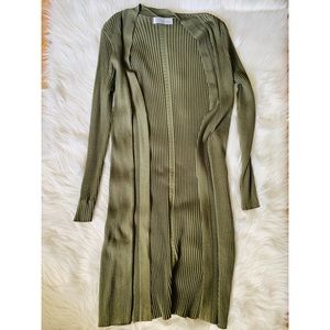 Olive Cardigan Duster